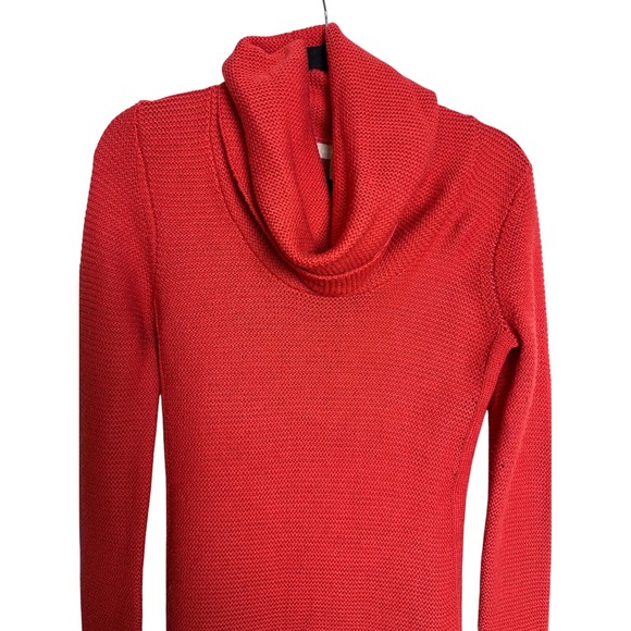 Banana Republic Red Knit Cowl Neck Wool Blend Sweater Long Sleeve Women's Size S - Picture 2 of 9
